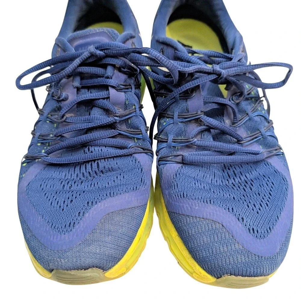 Nike Air Max 2015 Deep Royal Volt Running Shoes 698902-407 Men's USA 9.5 EU 43‎